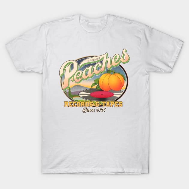 Vintage Peaches Records And Tapes Since 1975 T-Shirt by FelineStay